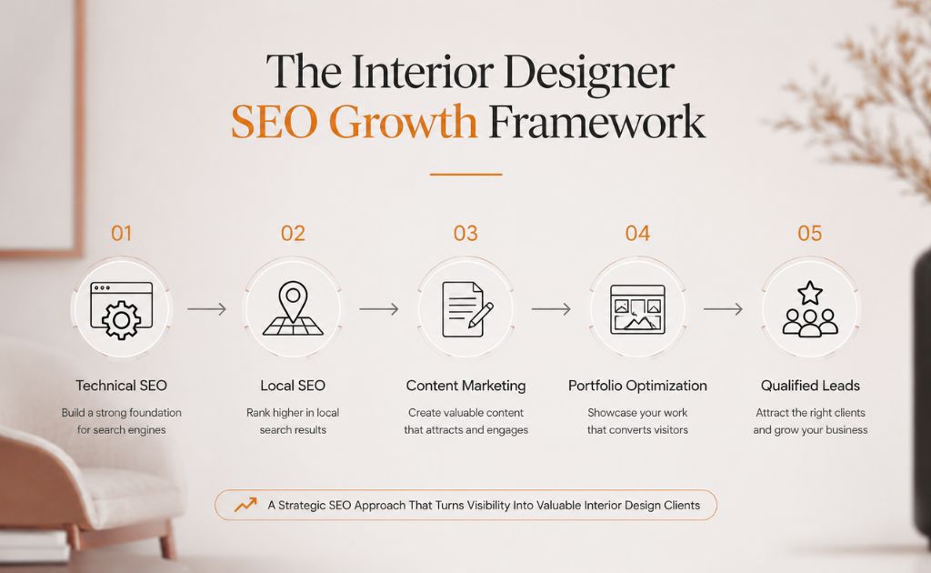 Interior designer website optimized with SEO to generate more qualified enquiries