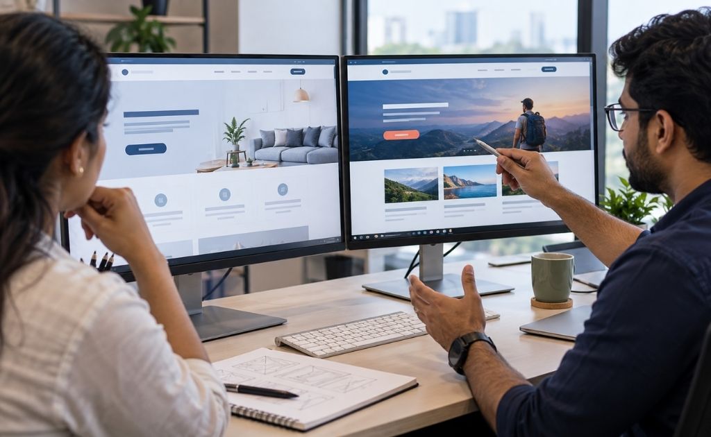 A/B testing different landing page versions for conversion optimization